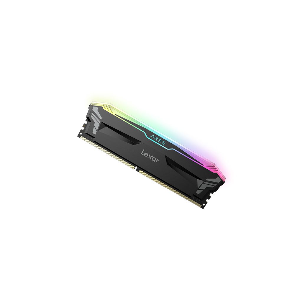 LEXAR RAM DDR4 32GB Kit (2x 16GB) PC4-28800 3600MT/s CL18 1.35V, XMP, Lexar ARES RGB, črn