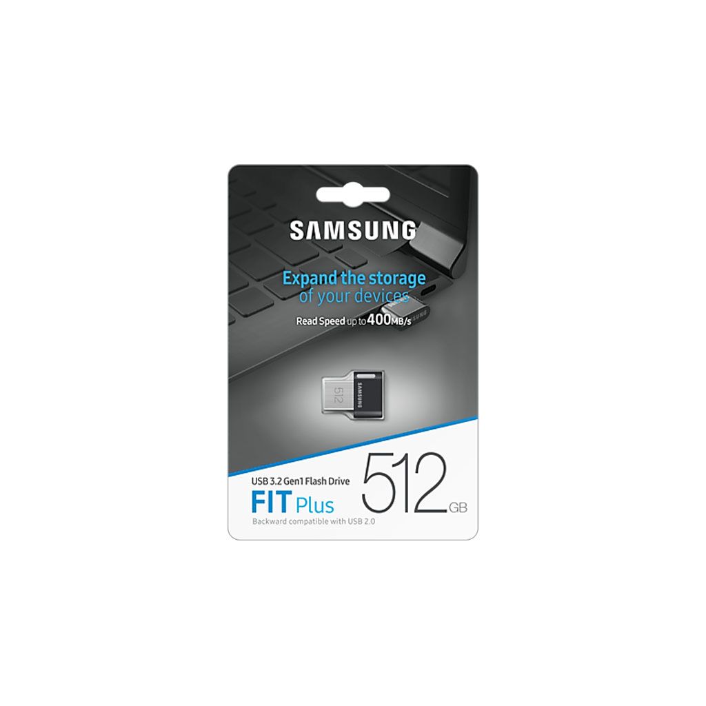 SAMSUNG USB ključek FIT Plus, 512GB, USB 3.2 400 MB/s, Gray