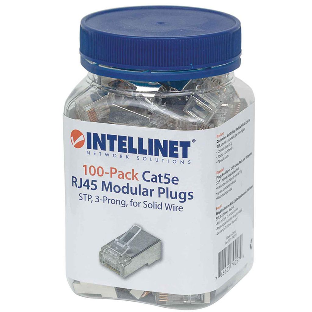 INTELLINET Cat5e RJ45 STP 3-točkovni modularni konektorji 100 kos