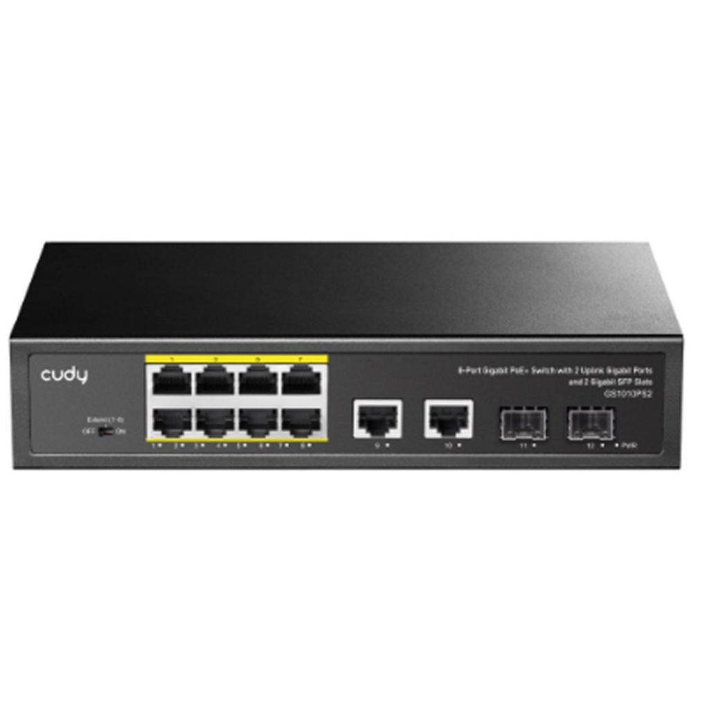 CUDY GS1010PS2 8x Gigabit PoE+ 120W 2xSFP mrežno stikalo-switch