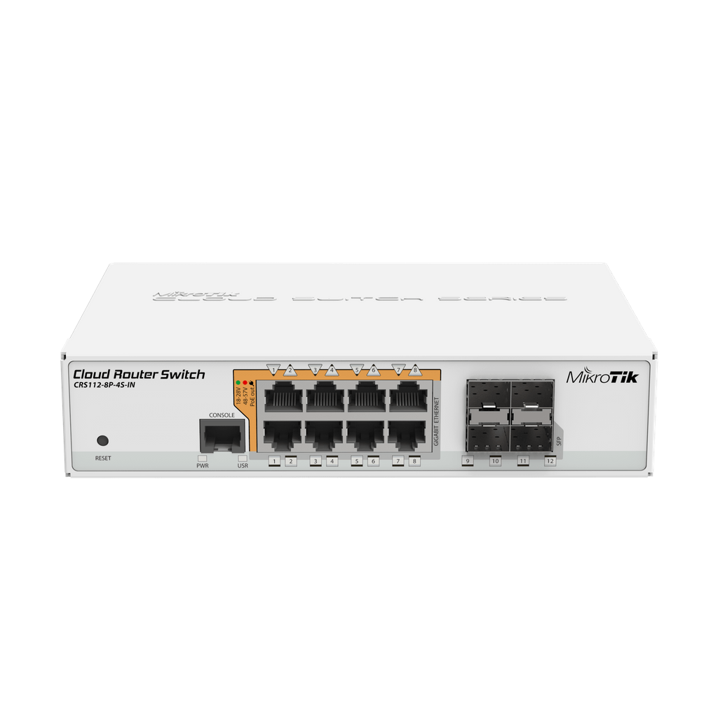 MIKROTIK stikalo Cloud Router Switch CRS112-8P-4S-IN