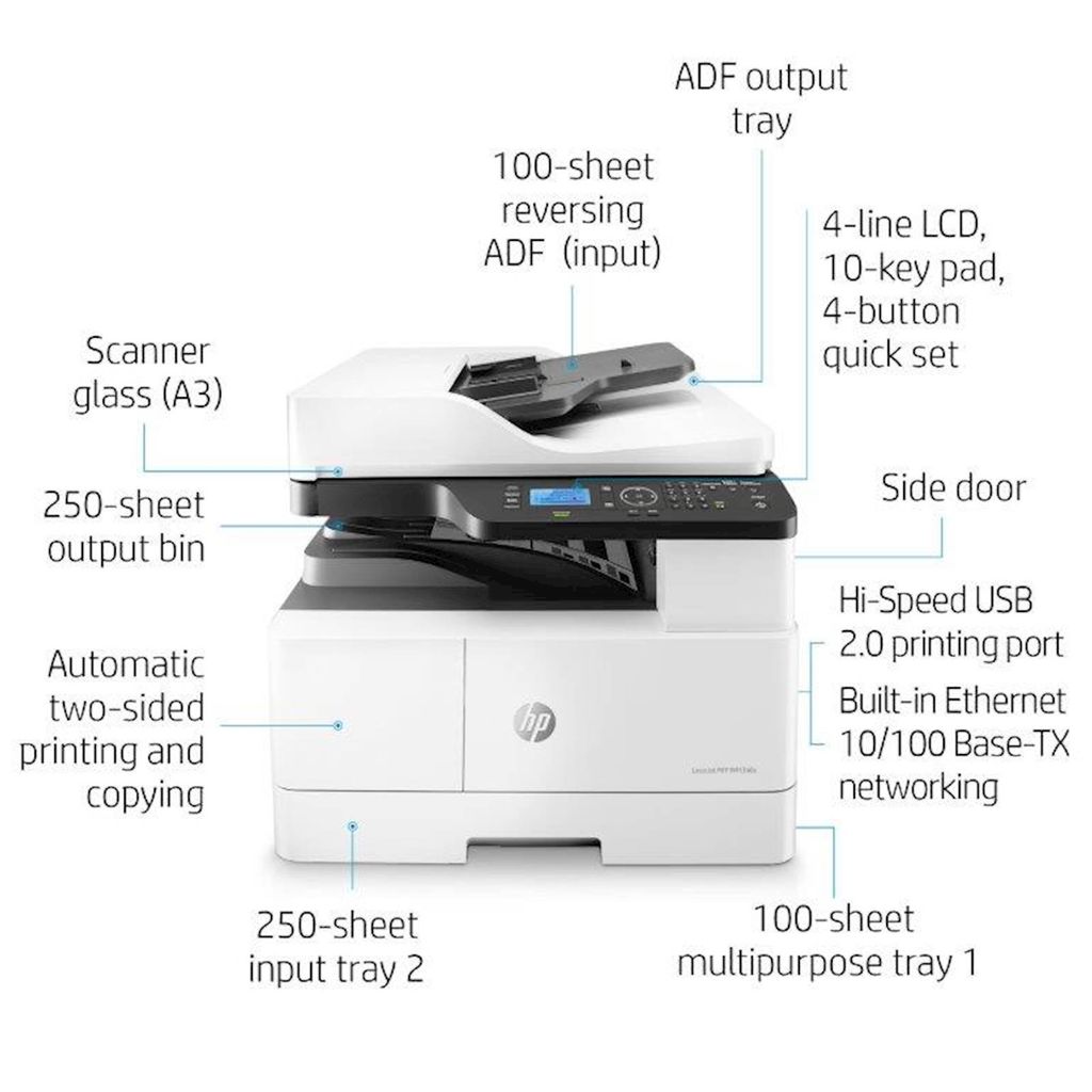 HP Večfunkcijska laserska naprava LaserJet Pro MFP M443nda