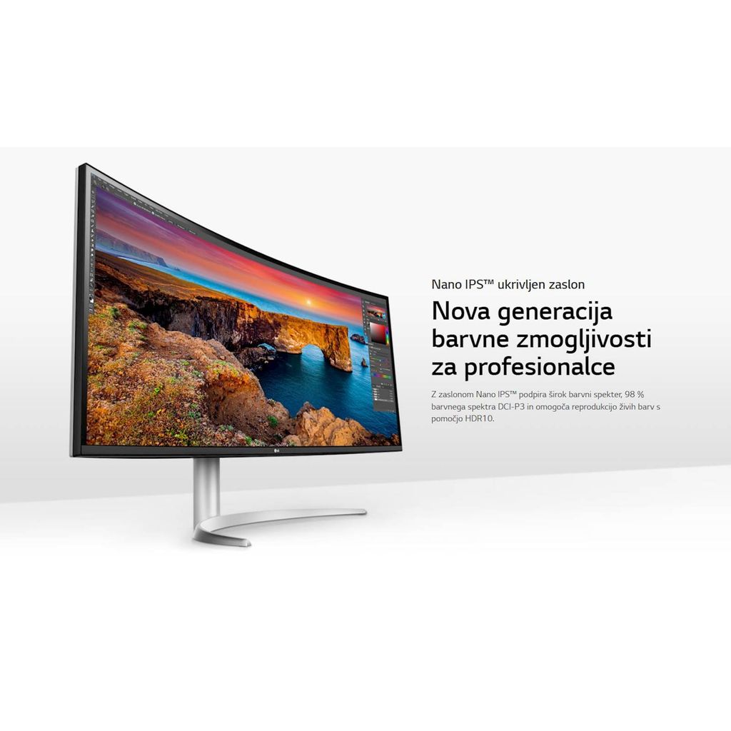 LG ukrivljen monitor 40WP95CP-W