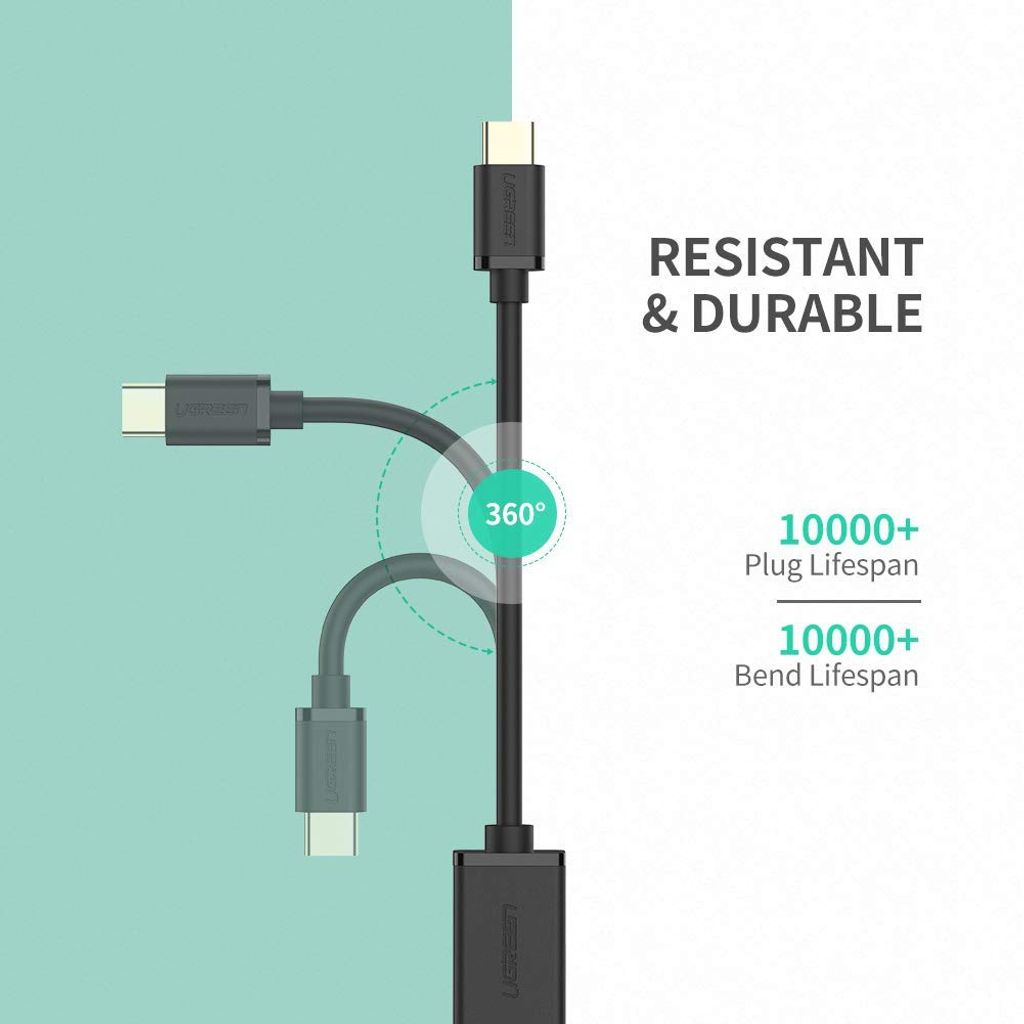 UGREEN kabel USB-C (M) na USB 3.0 (Ž) OTG - črn