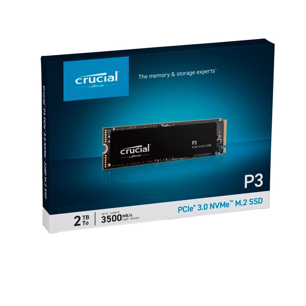 CRUCIAL P3 2TB 3D NAND NVMe PCIe M.2 SSD
