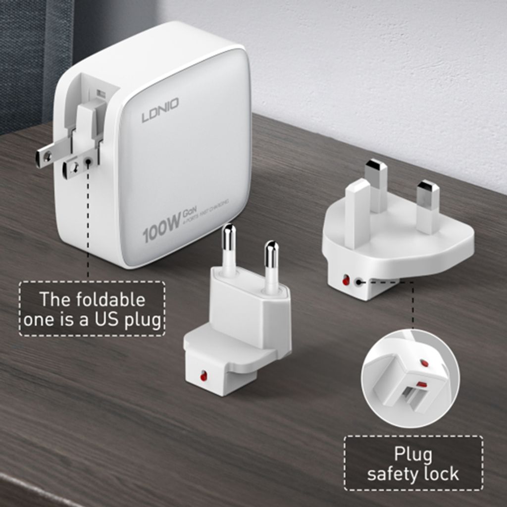 LDNIO polnilec 4 PORT (1A3C) 100W 15V 5A Q408