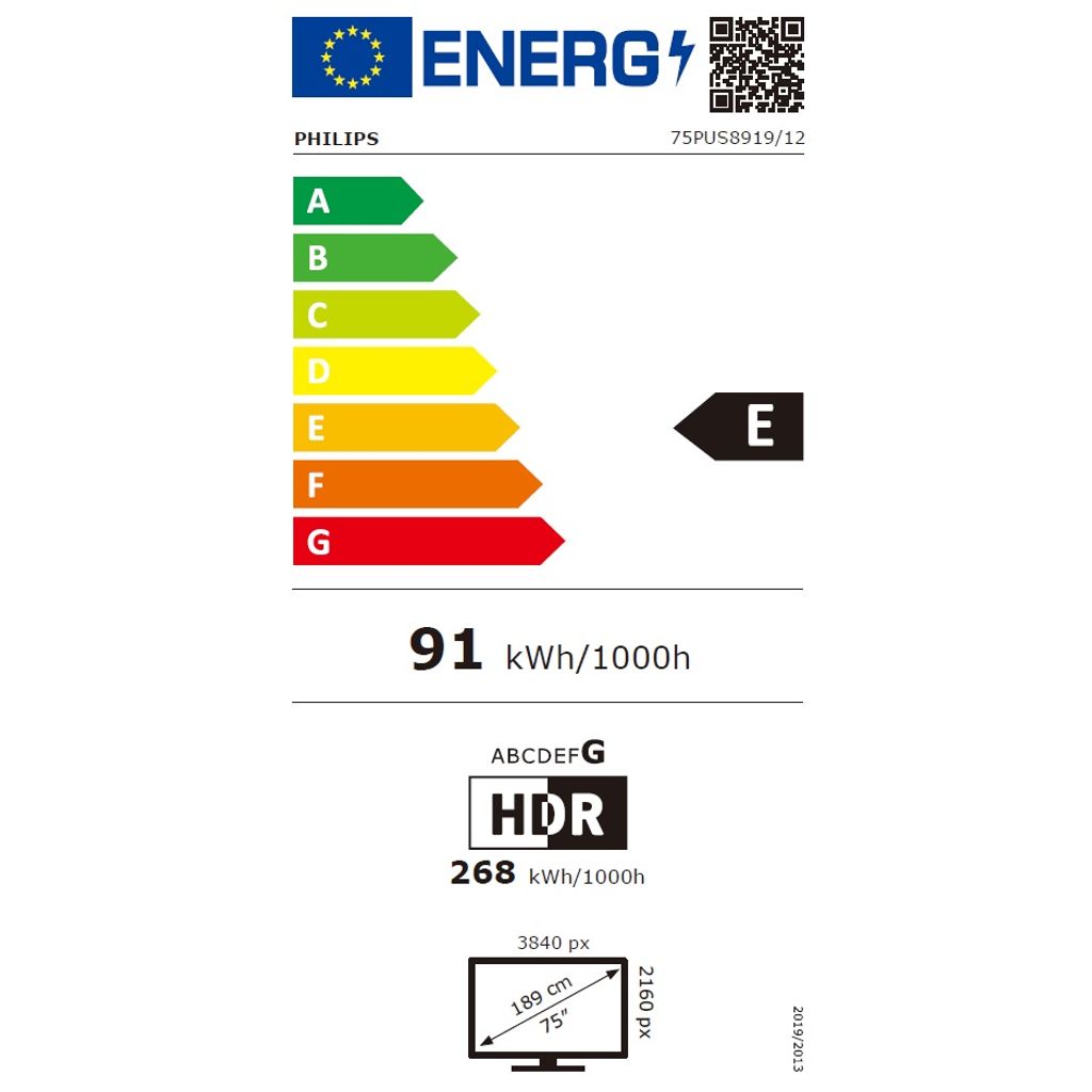 PHILIPS televizija LED TV (75PUS8919)