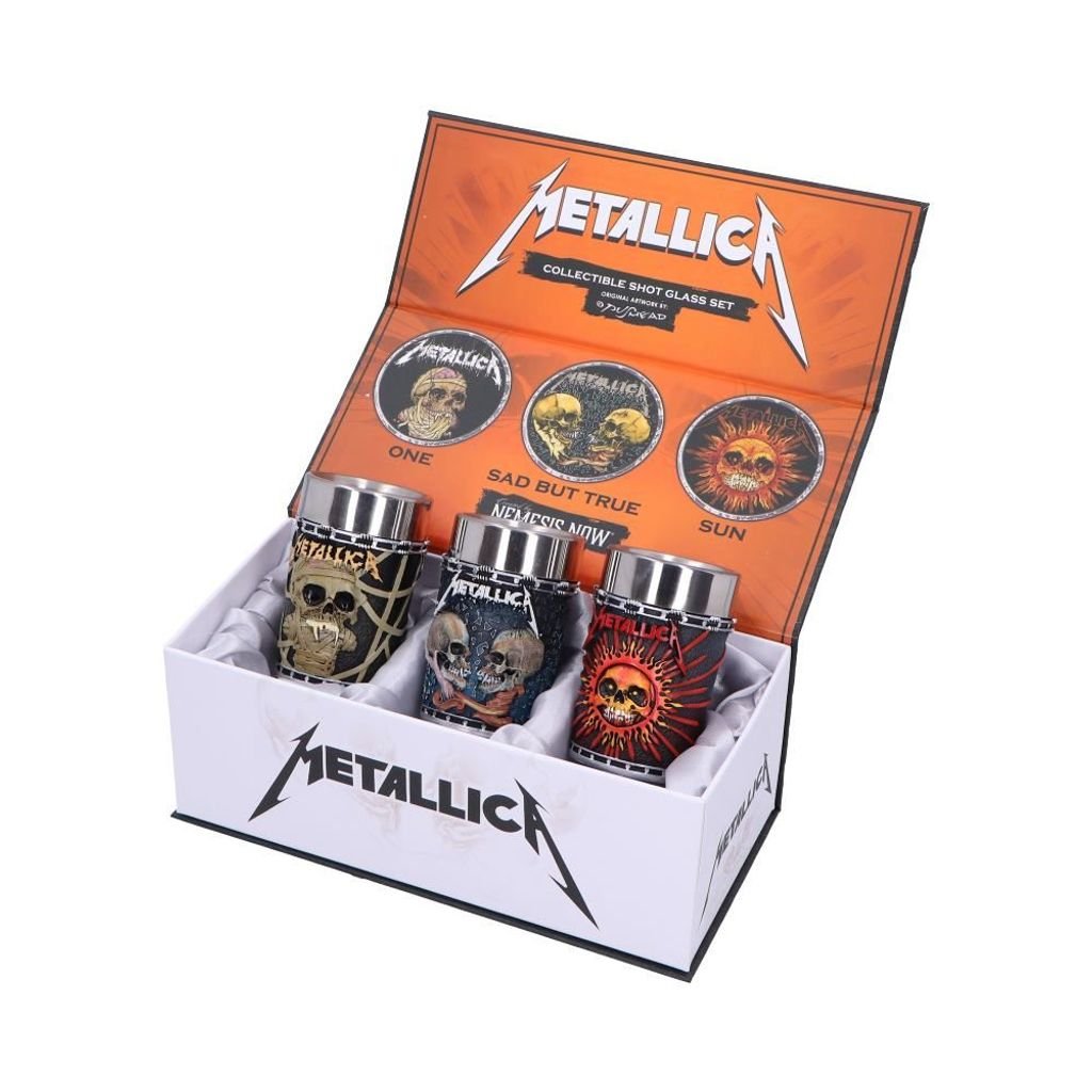 NEMESIS NOW METALLICA SHOT GLASS SET 8.5CM SET KOZARČKOV ZA ŽGANJE