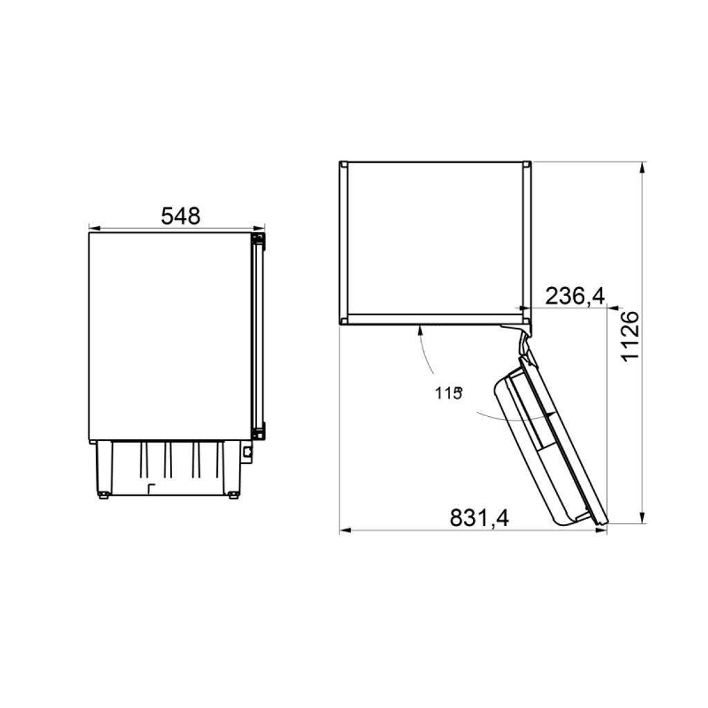 VOX vgradni hladilnik IKS 1600 E [E, H: 98 l, Z: 17 l, V: 81,8 cm]