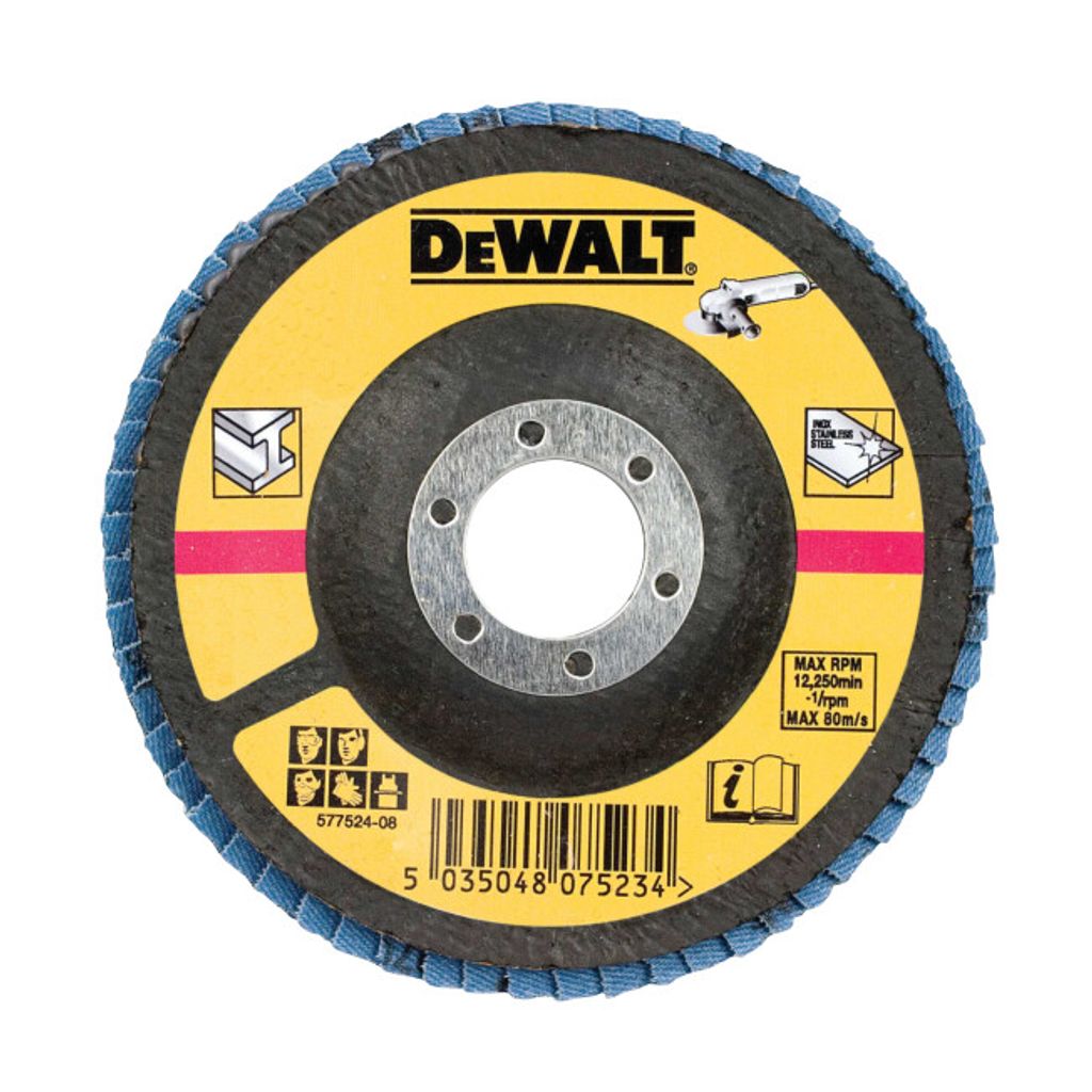 DEWALT brusilna plošča z lističi 125MM GR.36 DT3265, izboč., 1 kos