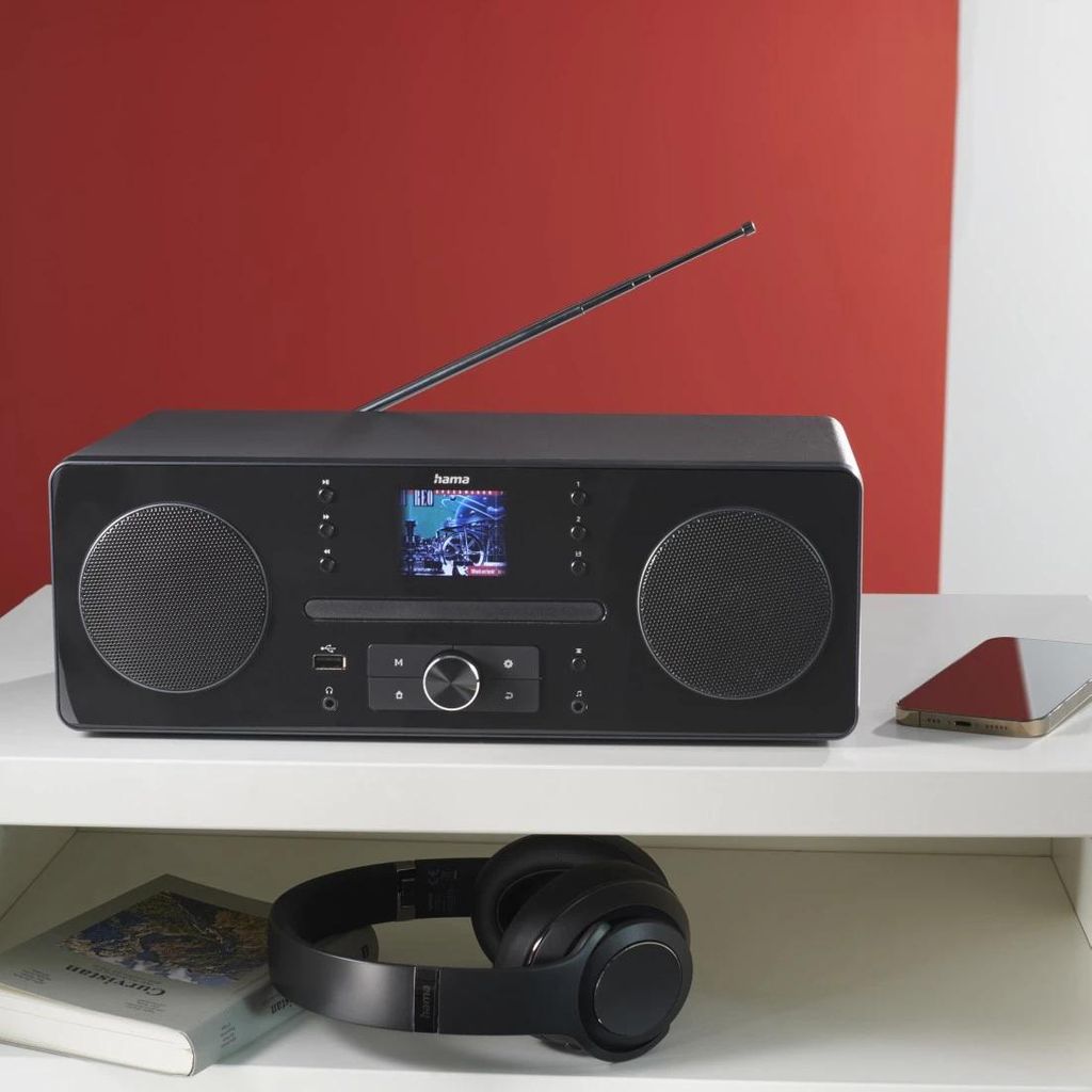 HAMA "DR1560CBT" Digitalni radio, DAB+/FM/CD/Bluetooth® RX, črn