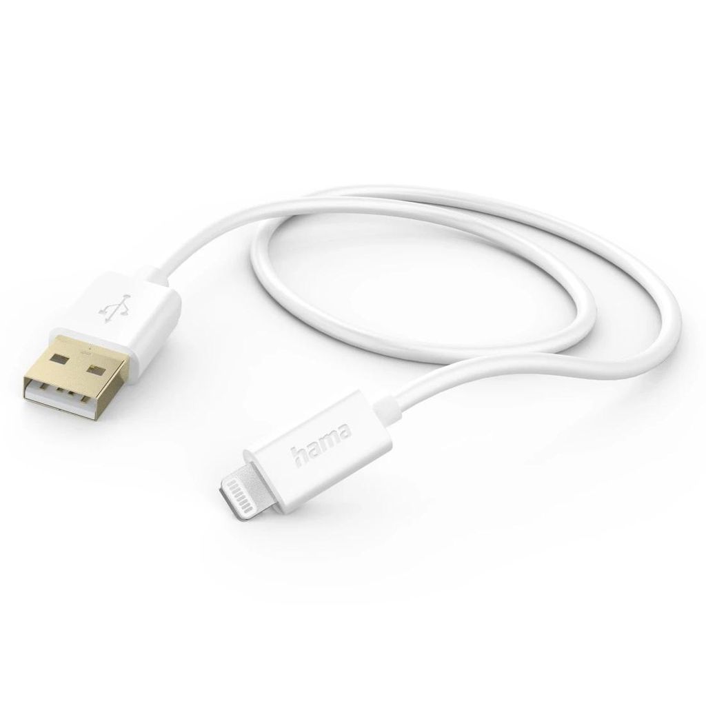 HAMA Polnilni kabel, USB-A - Lightning, 1,5 m, bel