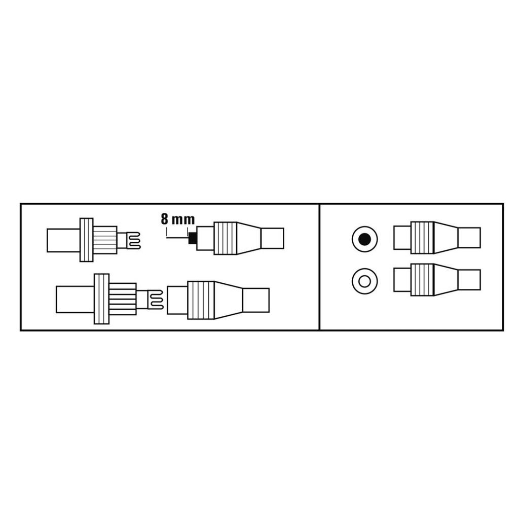 HAMA Vtič za anteno, koaksialni, Clamp-On Design, pozlačen