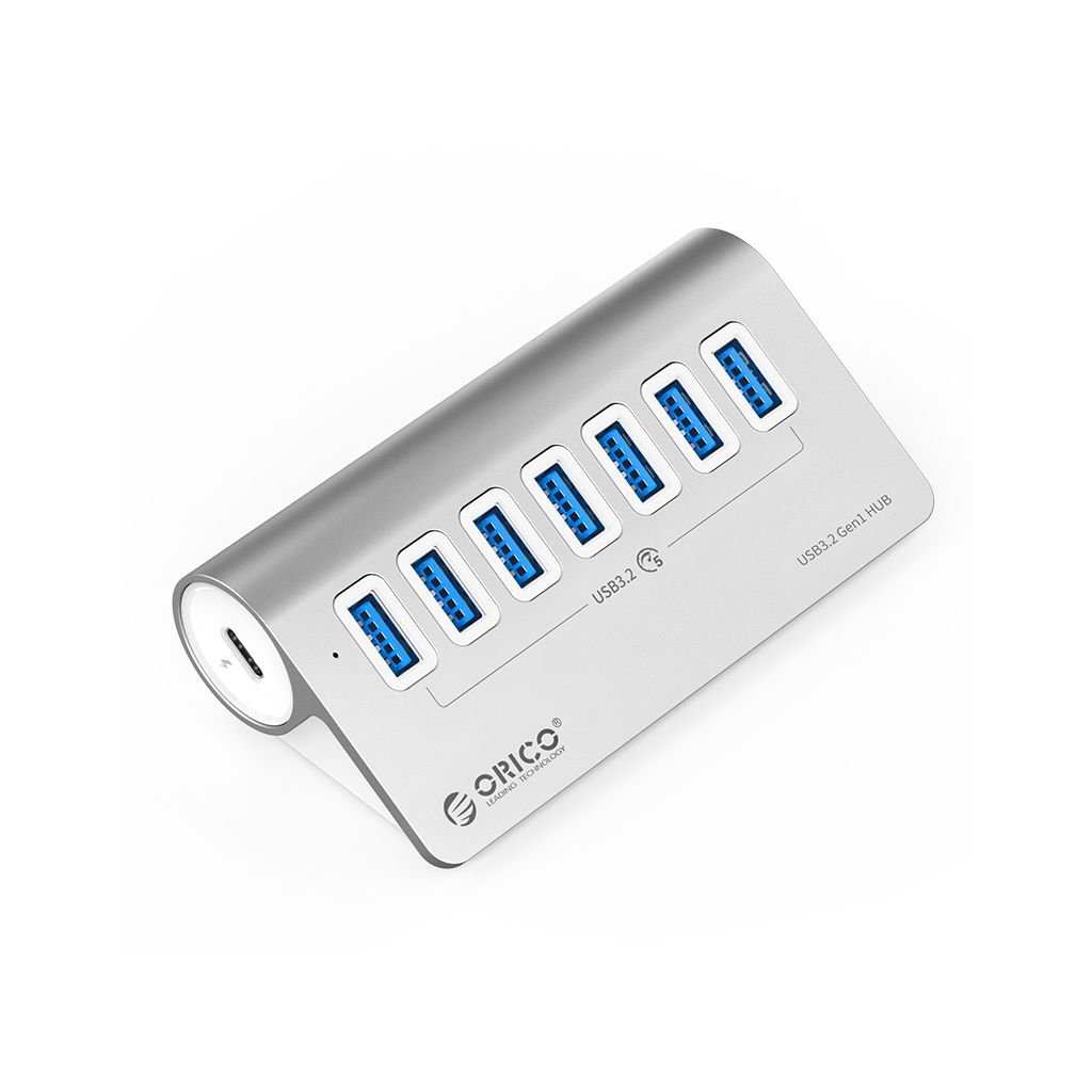 ORICO USB-C hub s 7 vhodi, 7x USB-A 3.2 Gen2, 10Gbps, ALU, M3U7-G2