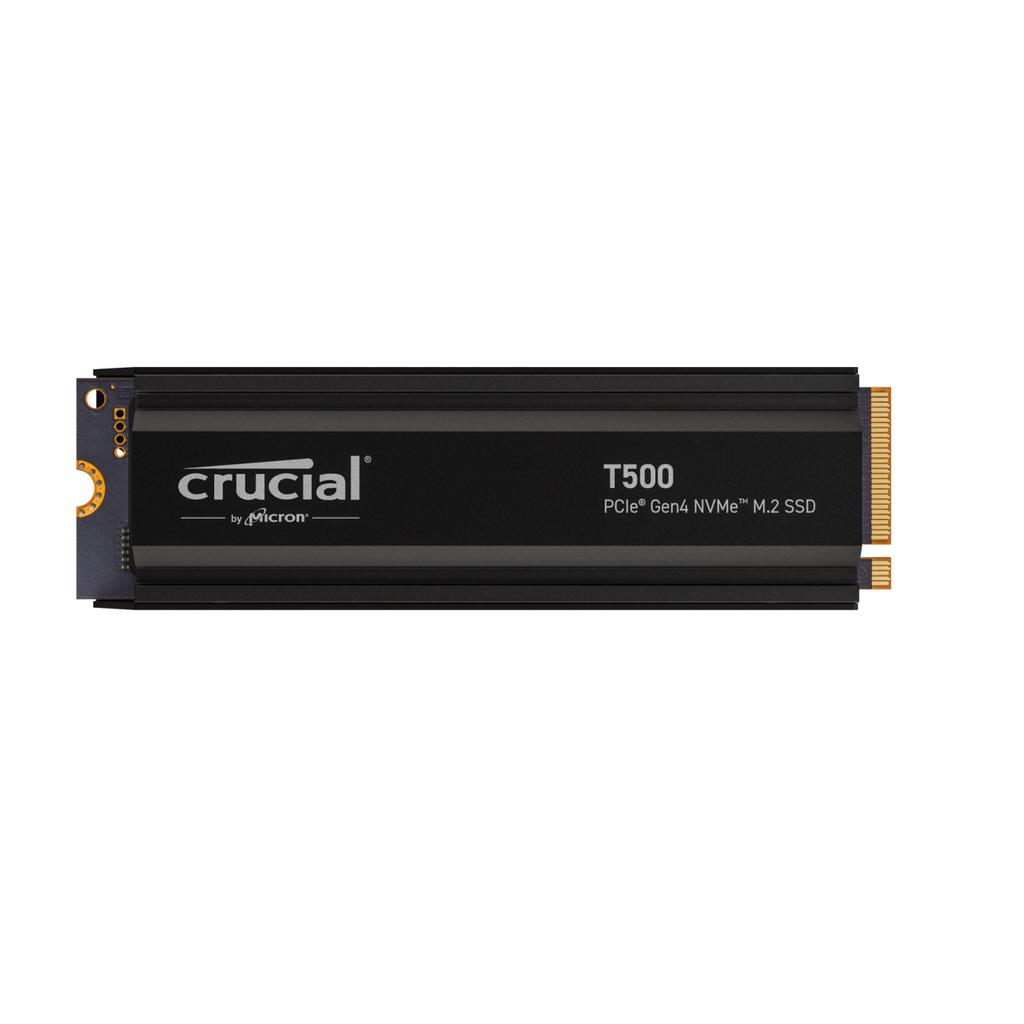 CRUCIAL T500 1TB PCIe Gen4 NVMe M.2 SSD s hladilnikom