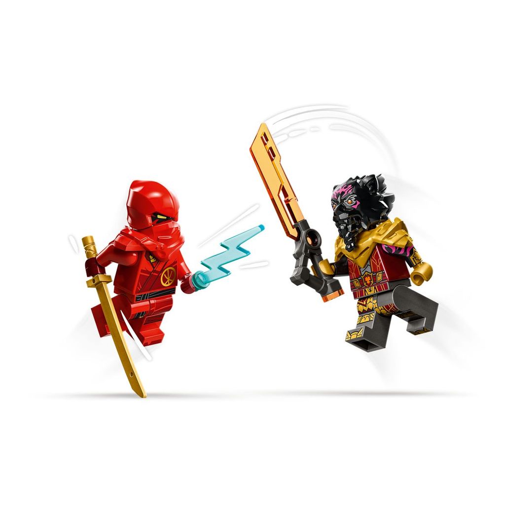 LEGO® NINJAGO® Spopad med Kaijem v avtu in Rasom na motorju - 71789