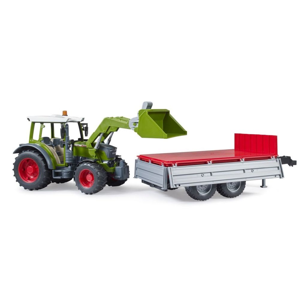 BRUDER traktor Fendt Vario 211 s čelnim nakladalnikom in prekucno prikolico02183