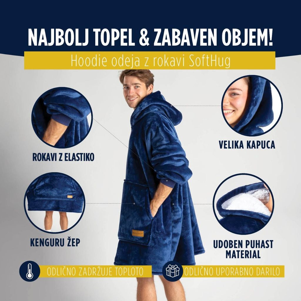 SVILANIT Odeja Hoodie Navy Blue