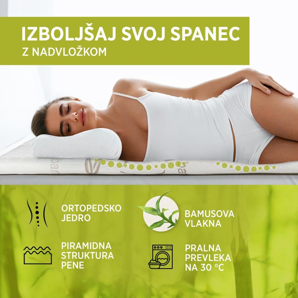 VITAPUR Nadvložek/Roll up Vitapur Bamboo Relax - 5 cm, 120x200 cm