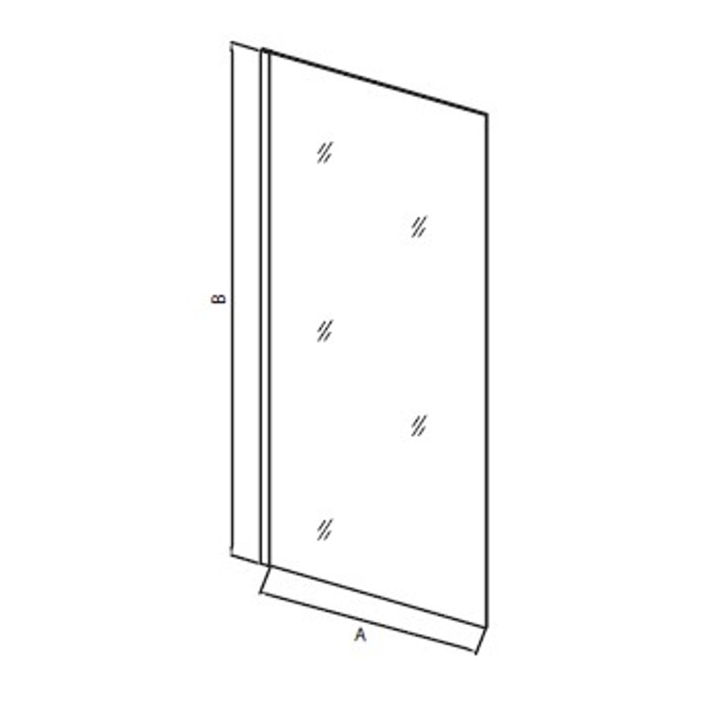 SANOTECHNIK stena za tuš kabino - transparentno steklo WALK IN 120x200 (N120)