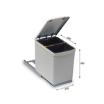 ALVEUS sistem za ločevanje odpadkov z dvojno posodo (2x7,5 lit)- ALBIO 10 (1090332)