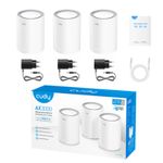 CUDY M3000 V2.0 (3-pack) AX3000 2.5G Mesh Dual Band WiFi6 brezžični usmerjevalnik - router