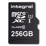 INTEGRAL spominska kartica + SD adapter 256GB MICRO SDXC