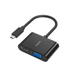 HAMA Video adapter, 2 v 1, vtič USB-C - vtičnica VGA in HDMI™, Ultra-HD 4K