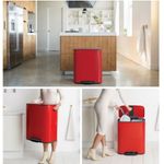 BRABANTIA koš na pedal 2X30L rdeč 211522